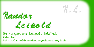 nandor leipold business card